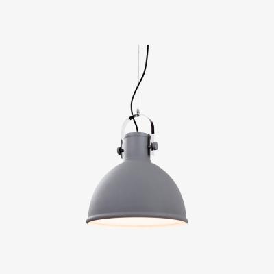 Pagazzi Vida 1 Light Concrete and Chrome Pendant Ceiling Light