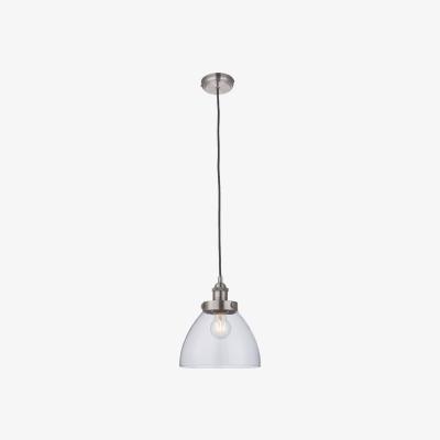 Pagazzi Hansen  Brushed Silver and Glass Ceiling Pendant