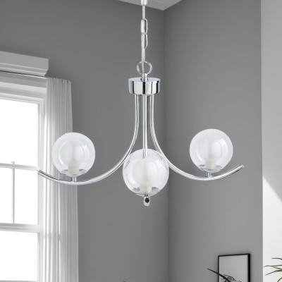 Pagazzi Jimena 3-Light Polished Chrome Pendant Ceiling Light