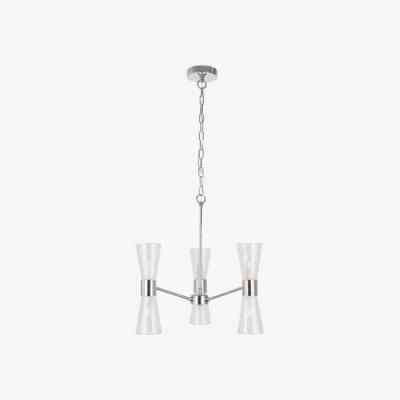 Pagazzi HERRERA 6 LIGHT POLISHED CHROME PENDANT CEILING LIGHT