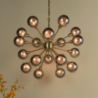 Pagazzi Ornella 18-Light Antique Brass and Glass Pendant