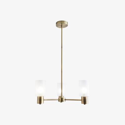Pagazzi Maya 3-Light Antique Brass Semi-Flush Ceiling Light