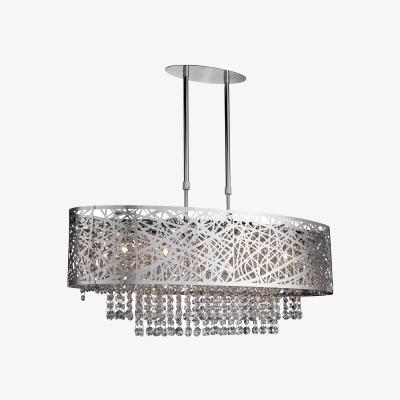Pagazzi Mica Oval Semi-Flush Ceiling Light