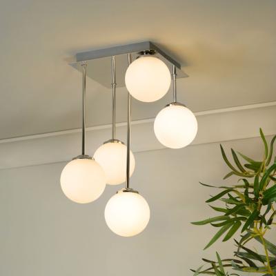 Pagazzi Navarro 5 Light Chrome Semi Flush Ceiling Light