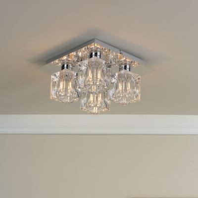 Pagazzi Coraline 4-Light Polished Chrome Flush Ceiling Light