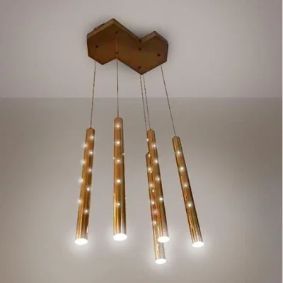 Quatropi Quatropi Modern Chandelier Ceiling Light - Large Gold Kitchen Hall Way Light