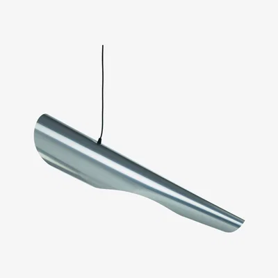 Quatropi Envy Lighting Hanging Pendant Brushed Silver Pvc and Black Metal Rose
