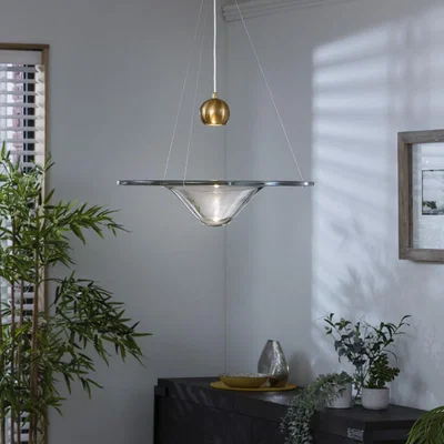 Quatropi Large Contemporary Drop Glass Chandelier Ceiling Light - Staircase Lighting 45cm