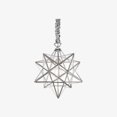 The Range Stella 1 Light Star Ceiling Pendant - Chrome