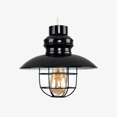 The Range Penglai Fishermans Black Ceiling Pendant Shade - Black