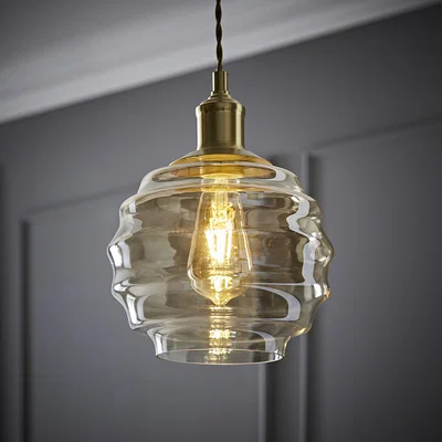 The Range Patty Bubble Glass Easy Fit Ceiling Pendant Light Shade and LED Bulb - Pink