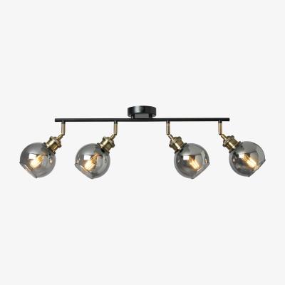The Range Joy 4 Light Spotlight Bar with Smoke Shades - Antique Brass