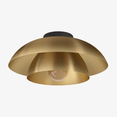The Range EGLO Cenciara Two-Tier BrassGold Flush Ceiling Light - Black