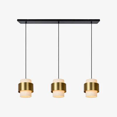 The Range Firmin Classic Bar Pendant Light Matt Gold - Brass