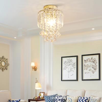 The Range Contemporary Crystal Mount Ceiling Light with Chromed Base - Chromed
