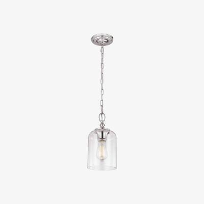 The Range Hounslow 1 Light Ceiling Mini Pendant Polished Nickel, E27 - Polished Nickel
