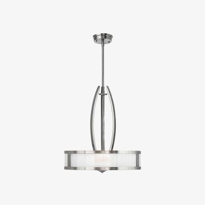 The Range Meridian 3 Light Ceiling Pendant Brushed Nickel, E27 - Brushed Nickel