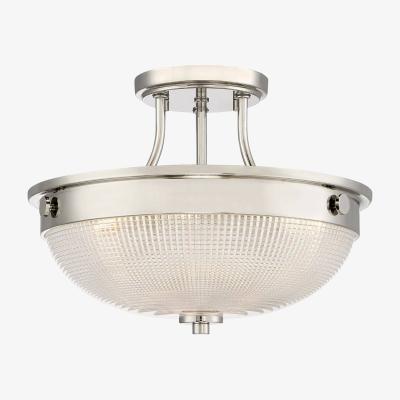 The Range Mantle 2 Light Semi-Flush - Polished Nickel, E27 - Polished Nickel