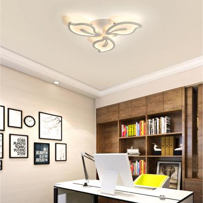 The Range LED Semi Flush Ceiling Light - White / Dimmable