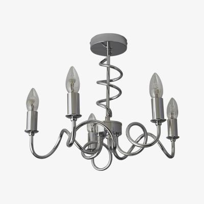 The Range Chrome 5 Light Spiral Flush Fitting