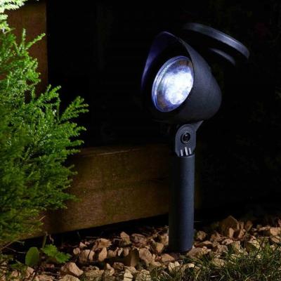 The Range Set of 4 Solar LED Spotlight Stake - Black