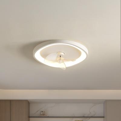 The Range Lifeideas Modern LED Ceiling Light with Fan, Single circle - White
