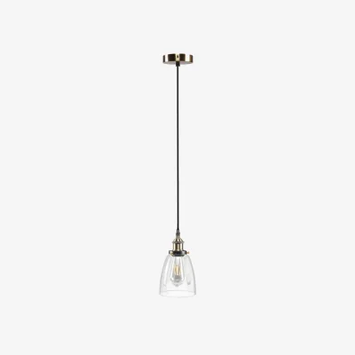 The Range Modern Single Head Glass Pendant Light for Living Room - Clear