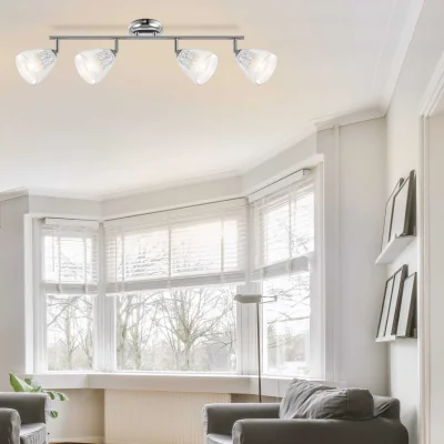 The Range COSYLYTE Athella Bathroom 4 Light Glass Spotlight - Chrome