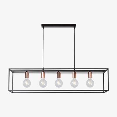 The Range Arthur Modern Bar Pendant Light Black - Black