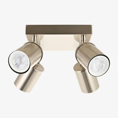 The Range Larbert 4lt Ceiling Spotlight - Brushed Nickel Plate