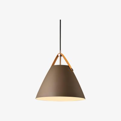 The Range Strap 27cm Dome Pendant Ceiling Light Beige, E27 - Beige