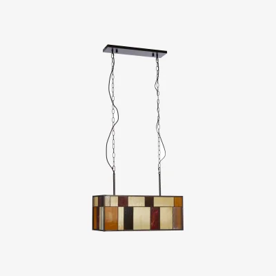 The Range Waldorf Deco Rectangle Ceiling Light - Brown