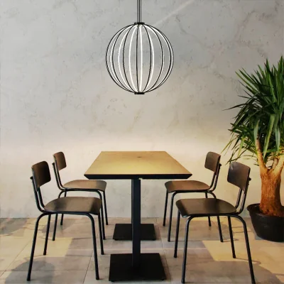 The Range PARAPLU Black Globe LED Ceiling Pendant - Black