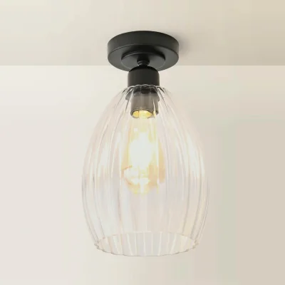 The Range Helix Smoked Glass Integrated LED Ceiling Light - Smoked Glass