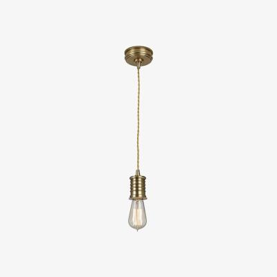 The Range Douille 1 Light Ceiling Pendant Antique Brass, E27 - Antique Brass