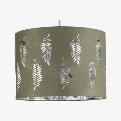 The Range Fern Sage Green Cut Out 25cm Pendant Lightshade - Sage Green