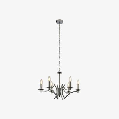 The Range 6 Light Pendant Chrome - Chrome