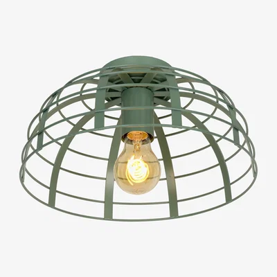 The Range Elodie Modern Flush Ceiling Light Turquoise - Turquoise / 30cm