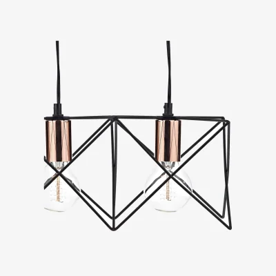 The Range Midi 3 Light Bar Pendant Black Copper