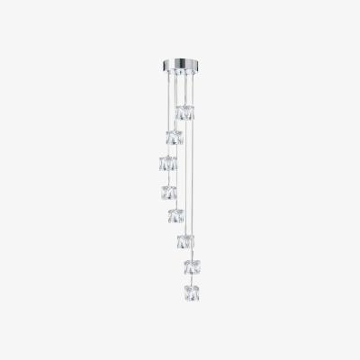 The Range Kalak Chrome  8Lt Multi-Drop Pendant  - Chrome