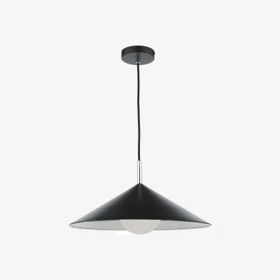 The Range Apex Single Pendant Matt Black Chrome