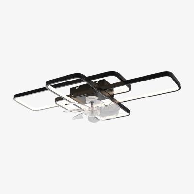 The Range Lifeideas Dimmable Geometric Ceiling Fan Light - Black