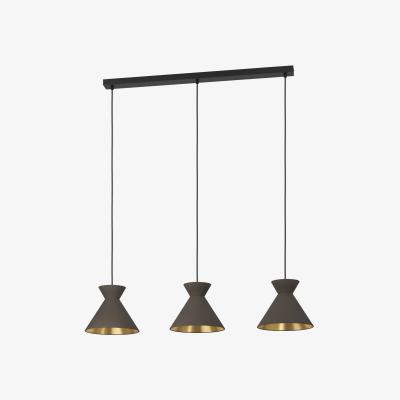 The Range EGLO Nastasia GreyBrass 3-light Pendant - Black