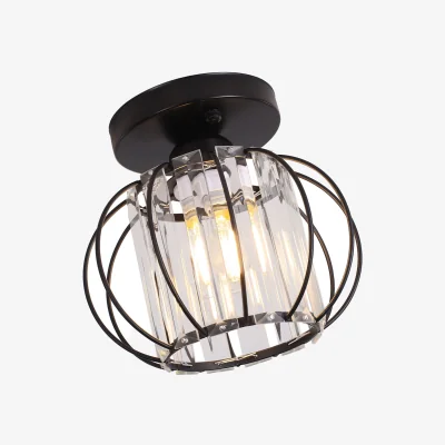 The Range Metal Lantern Shape 1 Light Pendant Light - Black