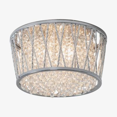 The Range Sophia 3 Light Flush Chrome, Crystal (K5) Detail, G9 - Chrome Plate