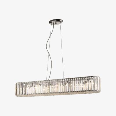 The Range Spring 8 Light Large Ceiling Pendant Chrome, Clear with Crystals, G9 - Chrome