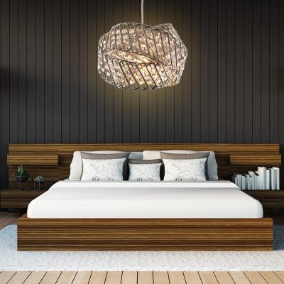 The Range Intertwined Ring K9 Crystal Diamante Pendant Light Shade - Chrome, Clear