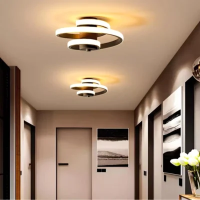 The Range Ceiling Light LED Spiral Black - Black