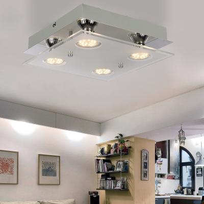 The Range Square LED Semi Flush Ceiling Light - Chrome
