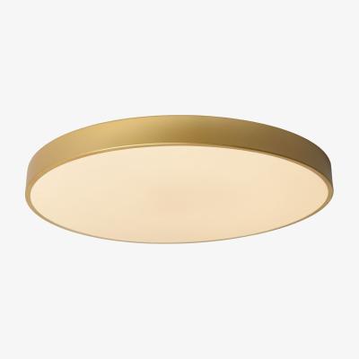 The Range Unar 50cm Modern Flush Ceiling Light Gold - Brass